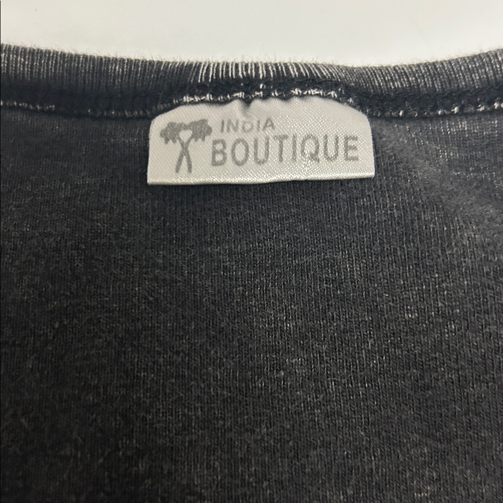 India Boutique Multicolor Boho Patchwork Tunic Top - image 6